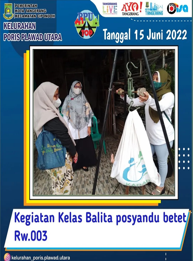 Kegiatan Kelas Balita posyandu betet Rw.003 