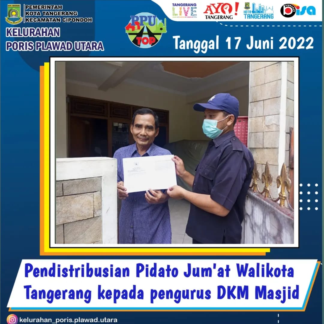 Pendistribusian Pidato Jum'at Walikota Tangerang 